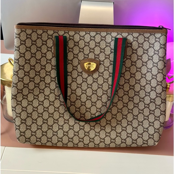 Gucci Handbags - GUCCI PLUS GG Pattern Sherry Tote Shoulder Bag